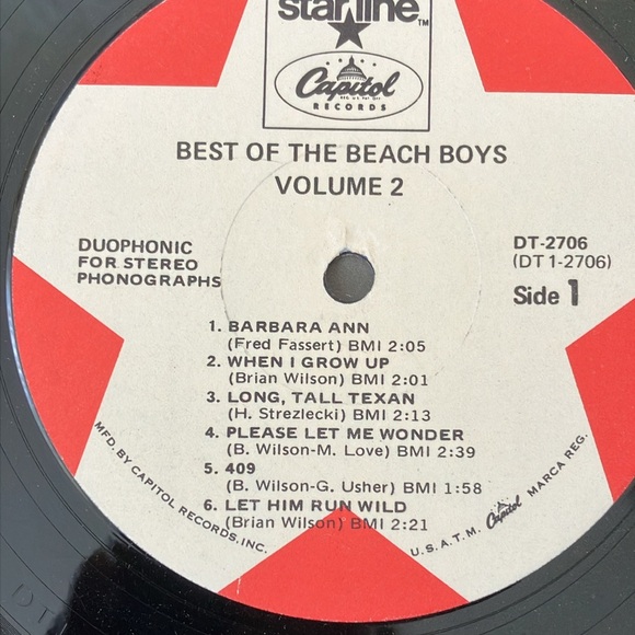 VINTAGE 1967 BEST OF THE BEACH BOYS VOLUME 2 STARLINE CAPITOL RECORDS -1975 STYX - Picture 7 of 10